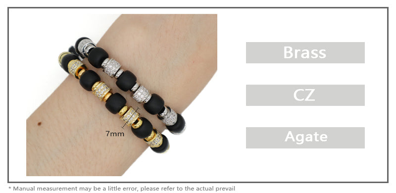 Custom OEM Wholesale Energy Gemstone Women Men Gold Plated Charm Handmade Braided Woven 8mm Natural Stone Agate Beads Bracelet