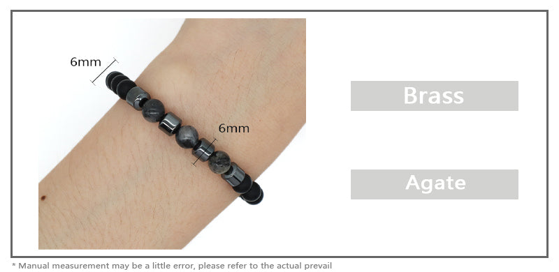 Custom OEM Wholesale Handmade Braided Woven 6mm Energy Healing Adjustable Natural Stones Agate Beads Macrame Bracelet For Men