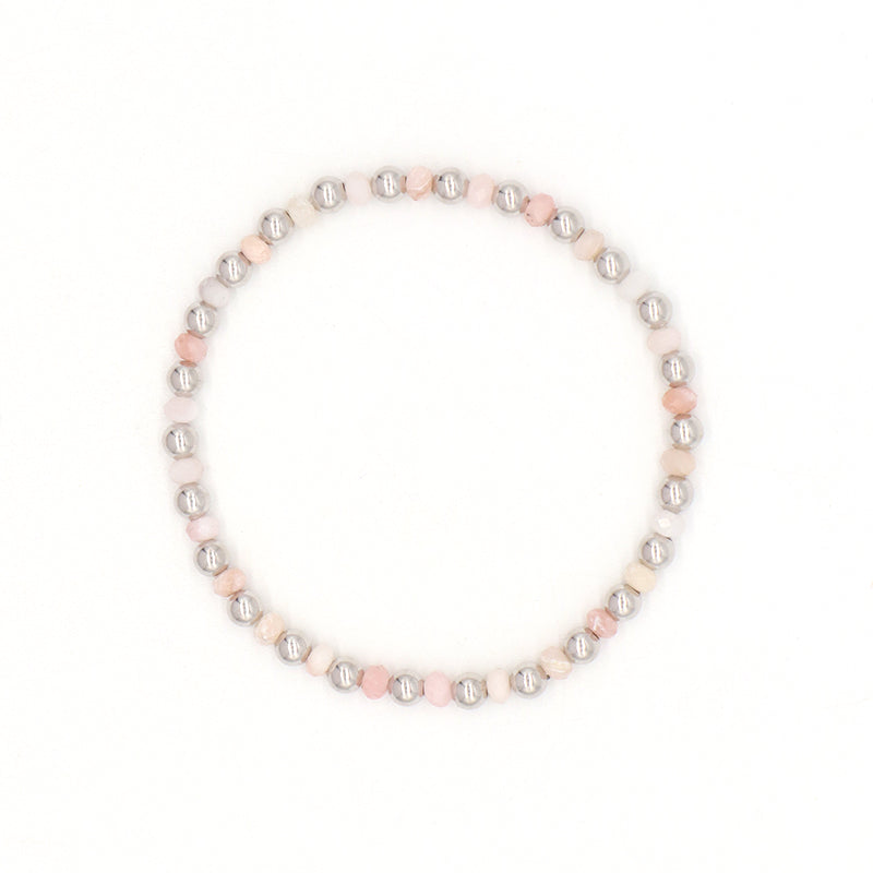 New Wholesale OEM Custom Trendy 4mm Energy Healing Green Agate Red Jade Tiger Eyes Natural Stone Silver Beads Bracelet For Women