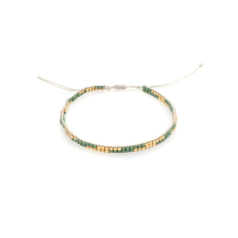 Manufacture Handmade OEM Double Layer Customized Fashion Women Jewelry Adjustable Braided Woven Macrame Miyuki Bracelet