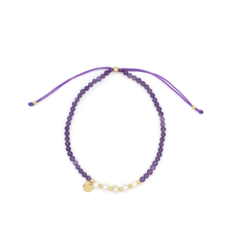 Custom OEM Wholesale Adjustable Woven Macrame Braided Handmade Women 925 Sterling Silver Natural Stone Fresh Water Pearl Bracelet