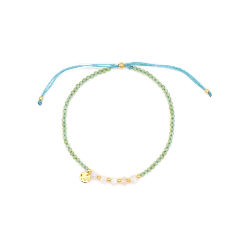 Custom OEM Wholesale Adjustable Woven Macrame Braided Handmade Women 925 Sterling Silver Natural Stone Fresh Water Pearl Bracelet