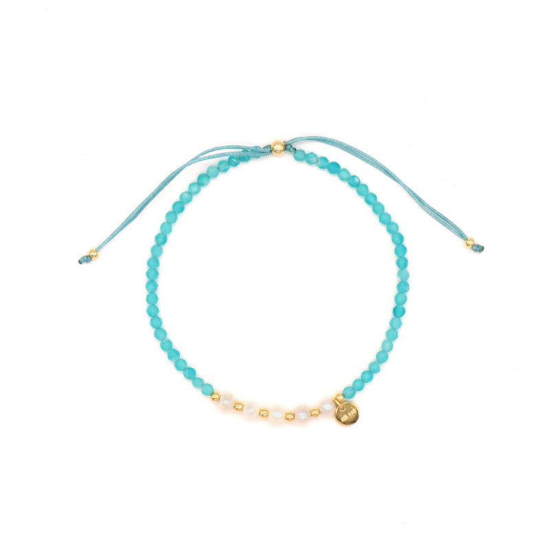Custom OEM Wholesale Adjustable Woven Macrame Braided Handmade Women 925 Sterling Silver Natural Stone Fresh Water Pearl Bracelet