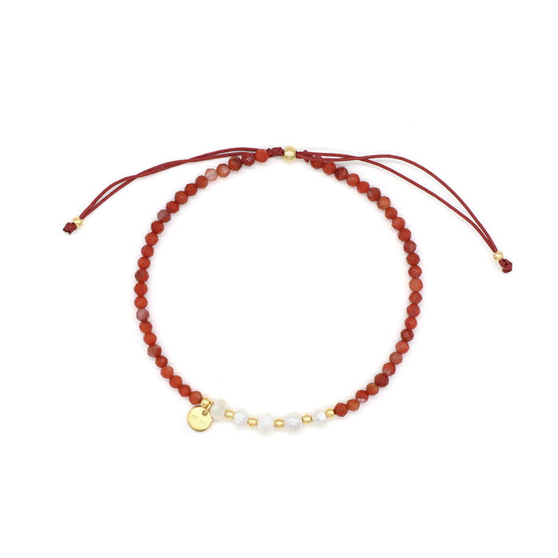 Custom OEM Wholesale Adjustable Woven Macrame Braided Handmade Women 925 Sterling Silver Natural Stone Fresh Water Pearl Bracelet