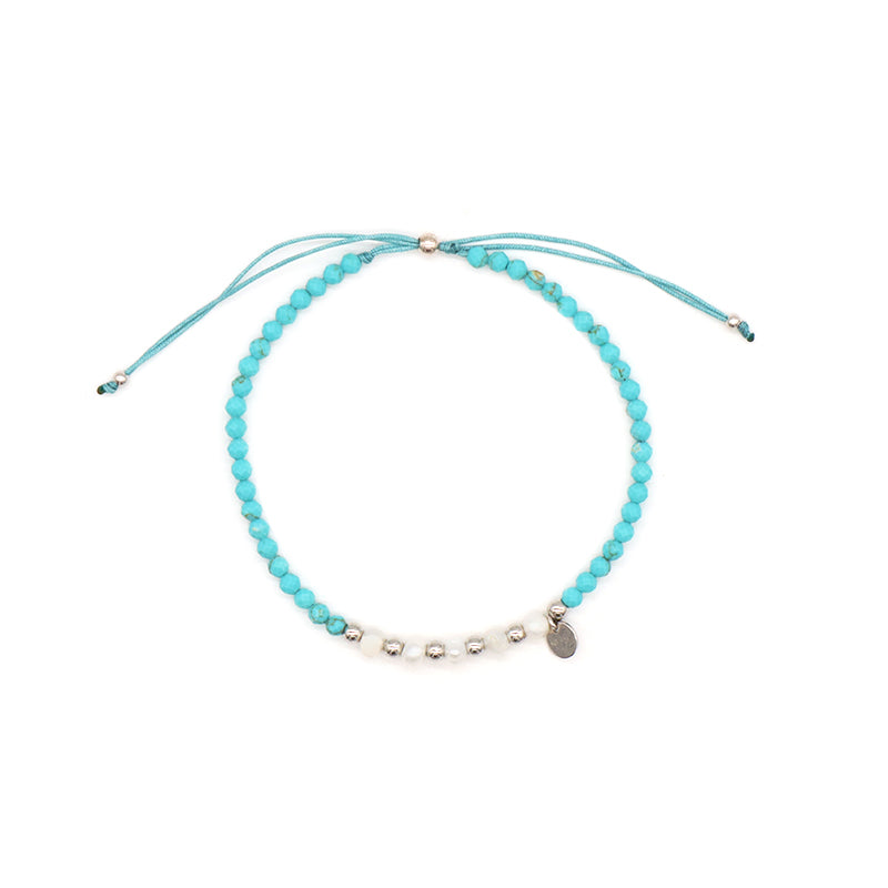 Wholesale Custom OEM Adjustable Handmade Women Macrame Energy 925 Sterling Silver Fresh Water Pearl Natural Stone Bracelet