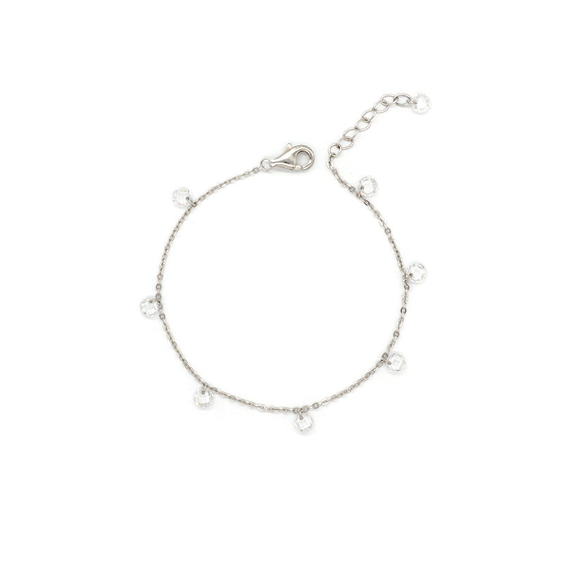 Trendy Jewelry Custom 925 Sterling Silver Bracelet With CZ