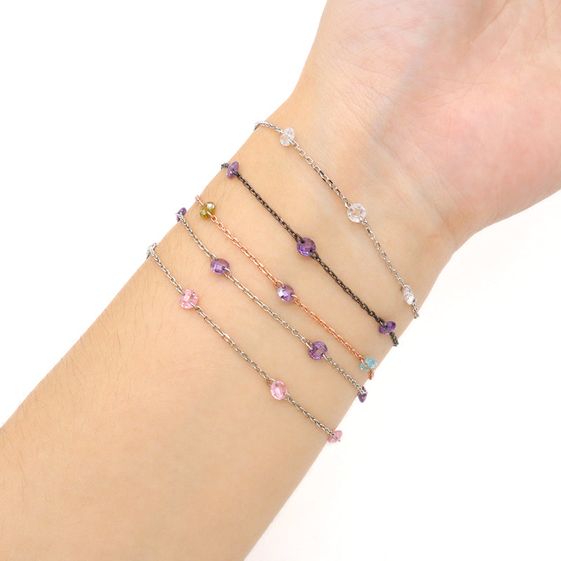 Trendy Jewelry Custom 925 Sterling Silver Bracelet With CZ