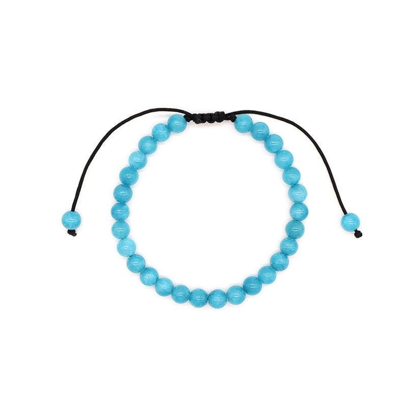 OEM Handmade Wholesale Custom Adjustable Gemstone 6mm Jade Natural Stone Beads Bracelet For Women Men