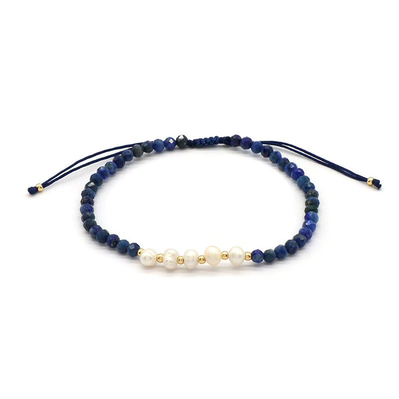 Wholesale Custom Factory Fashion Jewelry Adjustable Handmade Natural Stone Beads Bracelet Fresh Water Pearl Bracelet