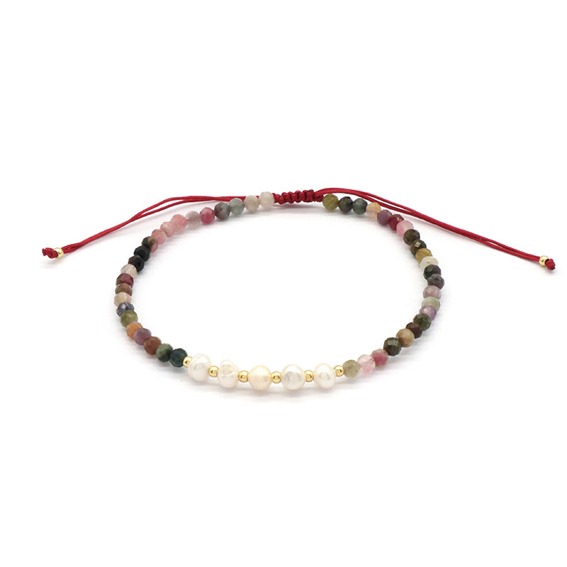 Wholesale Custom Factory Fashion Jewelry Adjustable Handmade Natural Stone Beads Bracelet Fresh Water Pearl Bracelet