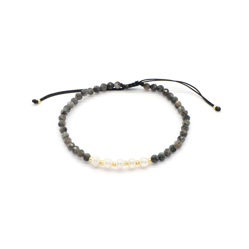 Wholesale Custom Factory Fashion Jewelry Adjustable Handmade Natural Stone Beads Bracelet Fresh Water Pearl Bracelet