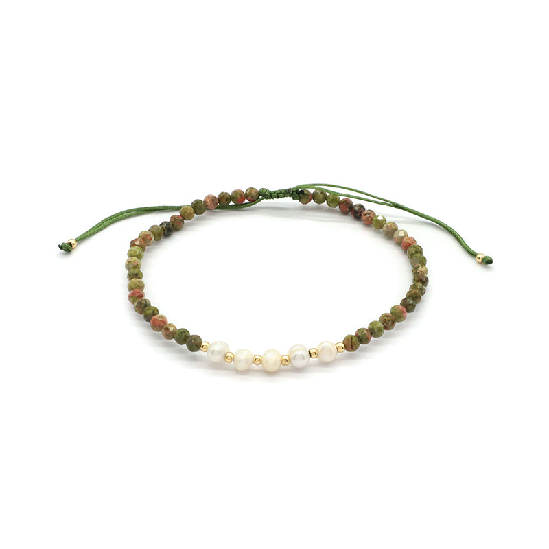 Wholesale Custom Factory Fashion Jewelry Adjustable Handmade Natural Stone Beads Bracelet Fresh Water Pearl Bracelet
