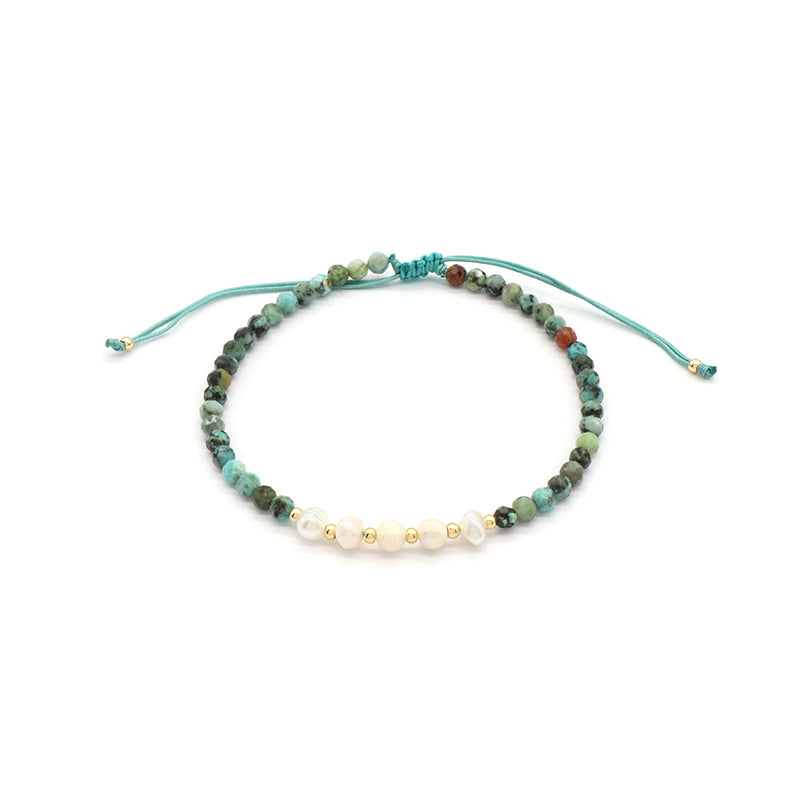 Wholesale Custom Factory Fashion Jewelry Adjustable Handmade Natural Stone Beads Bracelet Fresh Water Pearl Bracelet