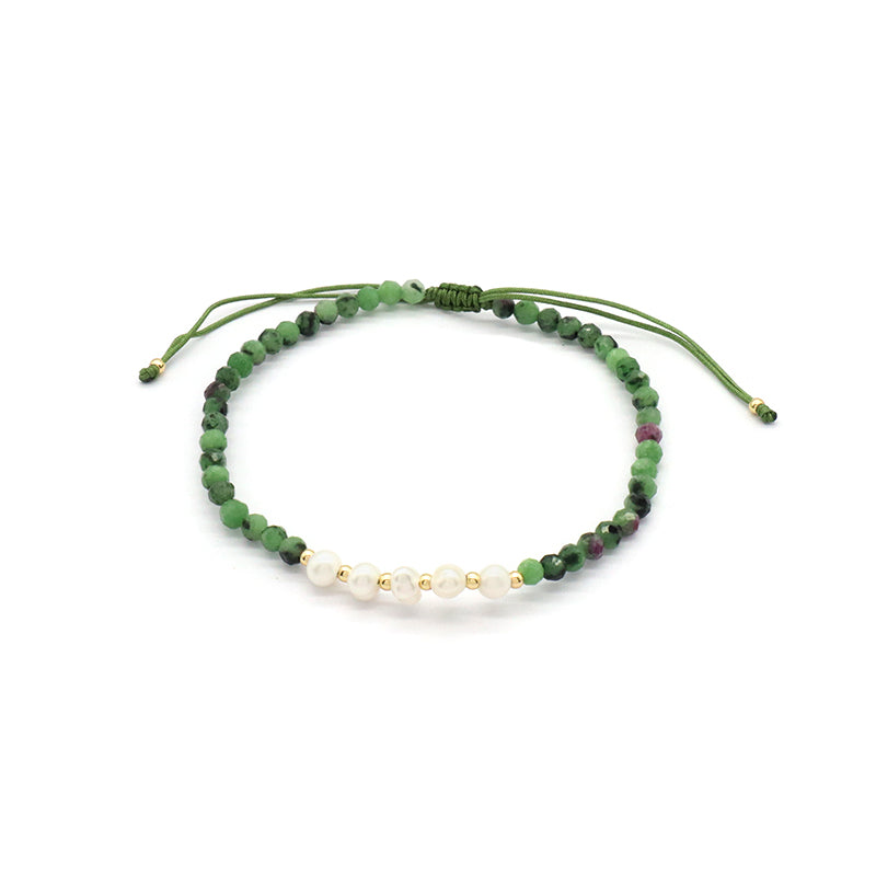 Wholesale Custom Factory Fashion Jewelry Adjustable Handmade Natural Stone Beads Bracelet Fresh Water Pearl Bracelet