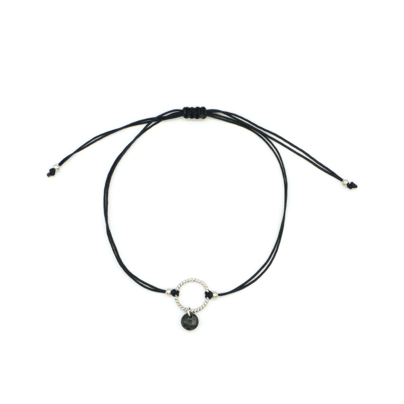 Manufacture Custom Various Color Handmade OEM Fashion Gift Braided Rope Adjustable 925 Silver Sterling Round Charm CZ Bracelet