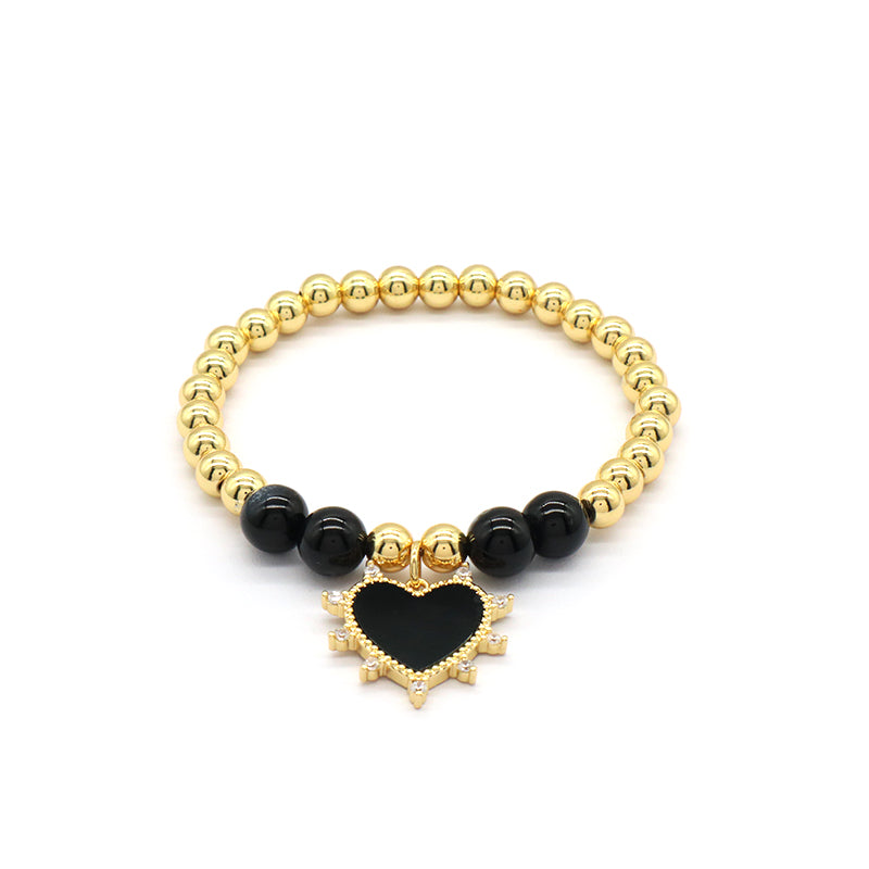 Hot Selling New Wholesale OEM Custom Handmade China Factory Fashion Gold Plated Bead Charm Natural Stone Bracelet For Gift Women