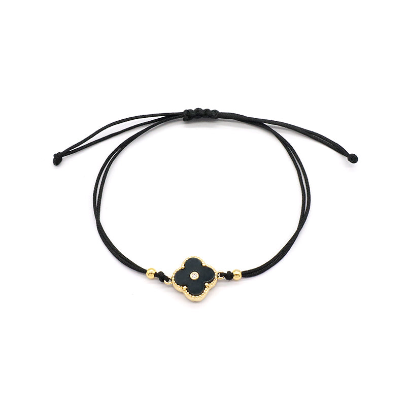 OEM Custom Good Quality Wholesale Simple Design Gold Plating Adjustable Handmade Cotton Wire Jewelry Brass Charm Bracelet