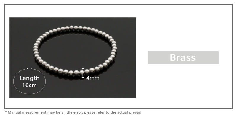 Manufacture China Factory Newest Wholesale OEM Customized Handmade Fashionable Rhodium 4mm Bead Charm Bracelet For Gift Women