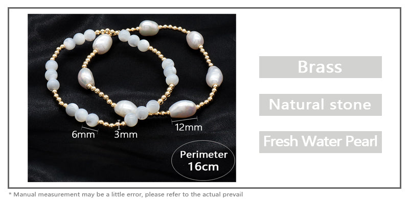New Design Wholesale Custom Fashion Jewelry Handmade Handmade Elastic Natural Fresh Water Pearl Bracelet For Women