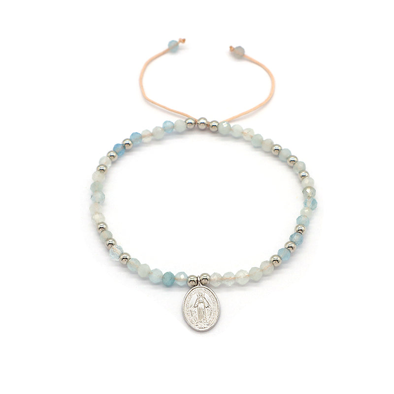 Handmade Natural Stone Beads Gold Plated 925 Sterling Silver Charms Necklace Bracelet Jewelry Set