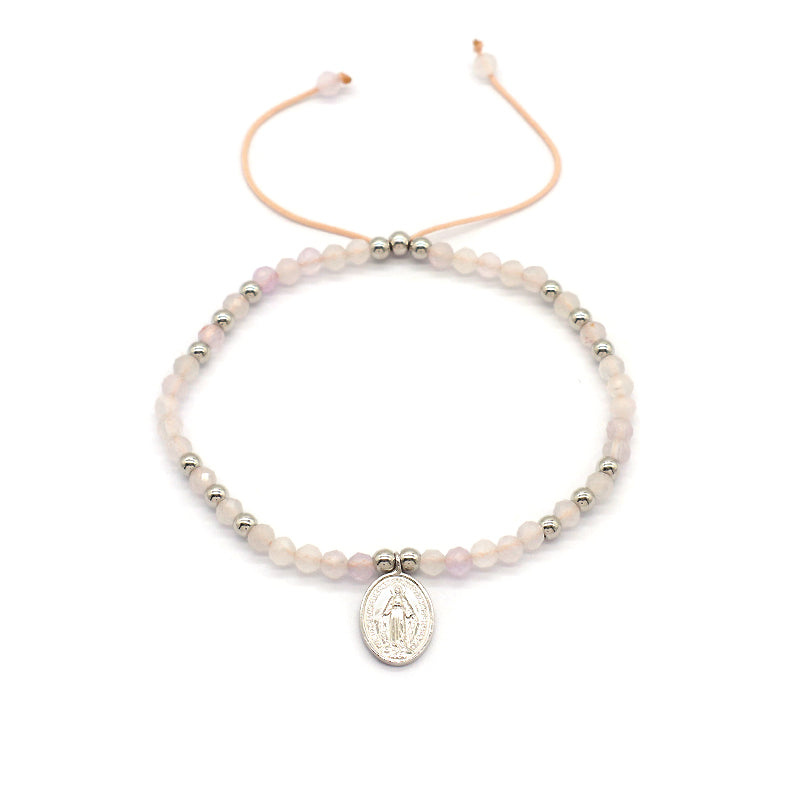 Handmade Natural Stone Beads Gold Plated 925 Sterling Silver Charms Necklace Bracelet Jewelry Set