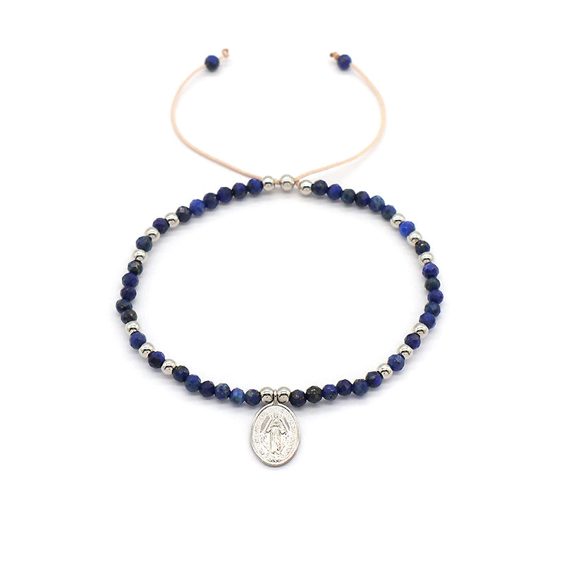 Handmade Natural Stone Beads Gold Plated 925 Sterling Silver Charms Necklace Bracelet Jewelry Set