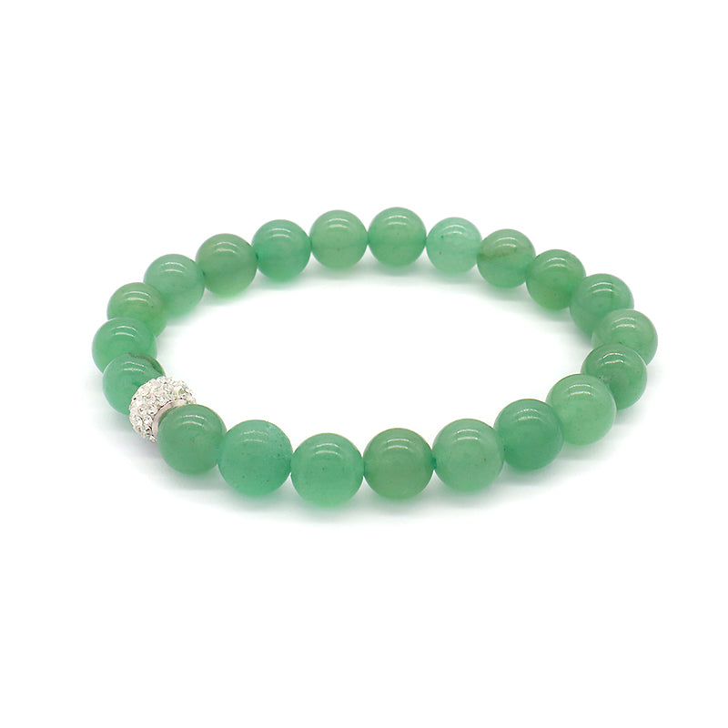 Wholesale Custom Fashionable Trendy Women Handmade CZ 925 Sterling Silver Charm Natural Stone Bead Bracelet For Gift