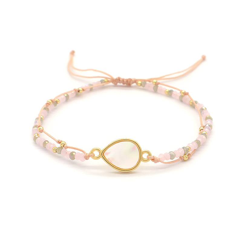 Trendy New Design Wholesale Custom Fashion Handmade Manufacture Shell Charm Glass Crystal Beads Jewelry