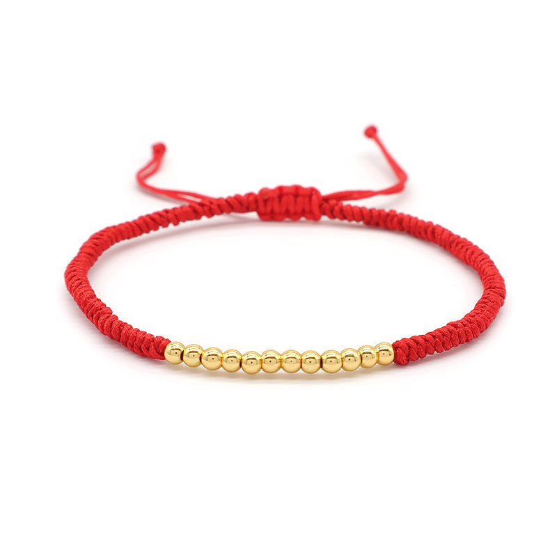 Wholesale Custom Handmade OEM Manufacture Adjustable Hand-Woven Thread Gold-Plated 925 Sterling Silver Charms Braided Rope Bracelet Jewelry Bangle Bracelet