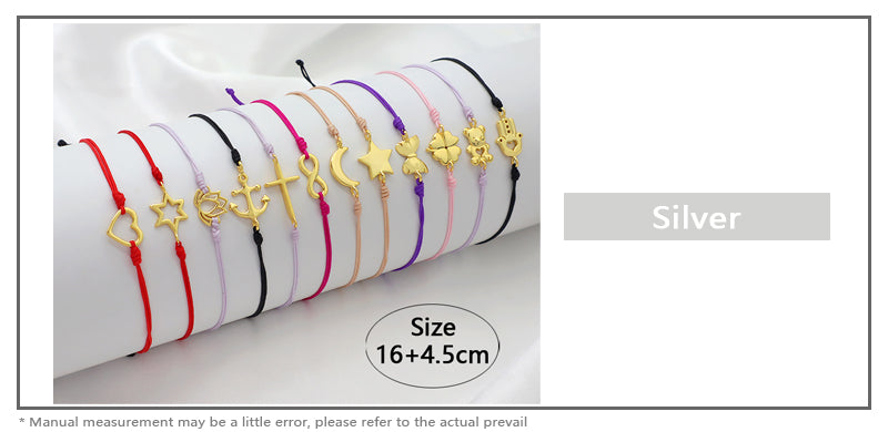 Wholesale Custom Handmade OEM Manufacture Adjustable Hand-Woven Thread 925 Sterling Silver Charms Braided Colorful Cotton Wire Bracelet Jewelry Bangle Bracelet