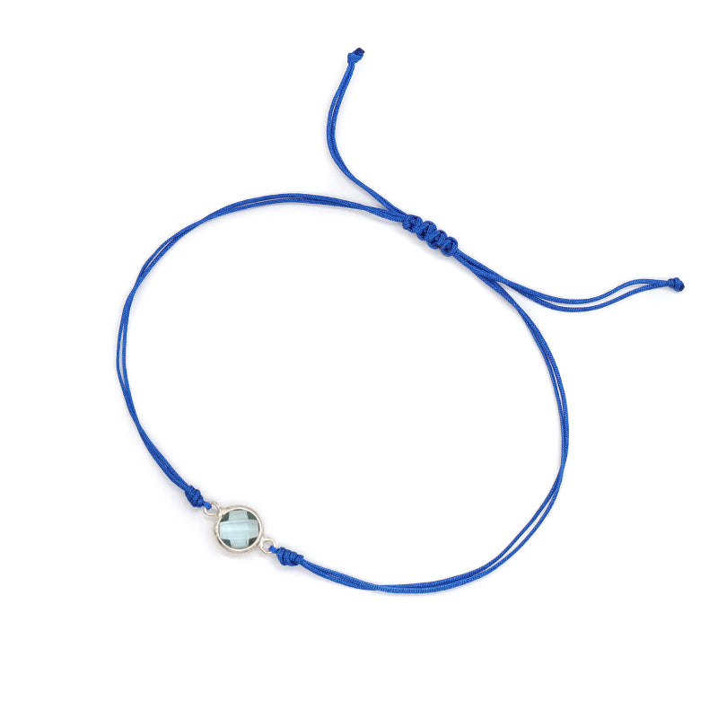 Handmade OEM Manufacture Custom Fashion Gift Braided Multicolour Rope Adjustable 925 Sterling Silver CZ Charm Bracelet For Teen Girl Women
