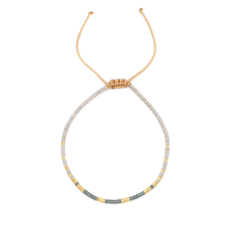 Custom Handmade China Factory Trendy Women Jewelry Manufacture Adjustable Braided Woven Macrame Miyuki Beads Bracelet For Gift