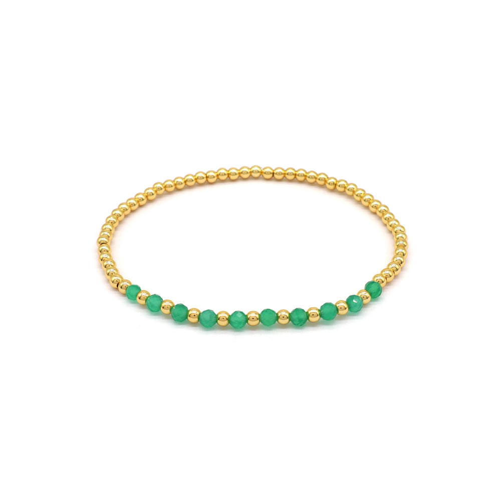 Natural Stone Fresh Water Pearl With 925 Sterling Silver Beads Bracelet