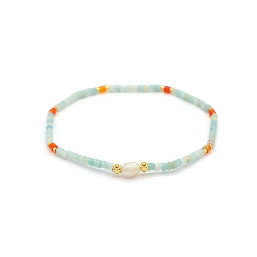 Miyuki Natural Stone Beads Elastic Adjustable Bracelet
