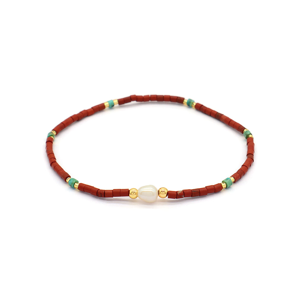 Miyuki Natural Stone Beads Elastic Adjustable Bracelet