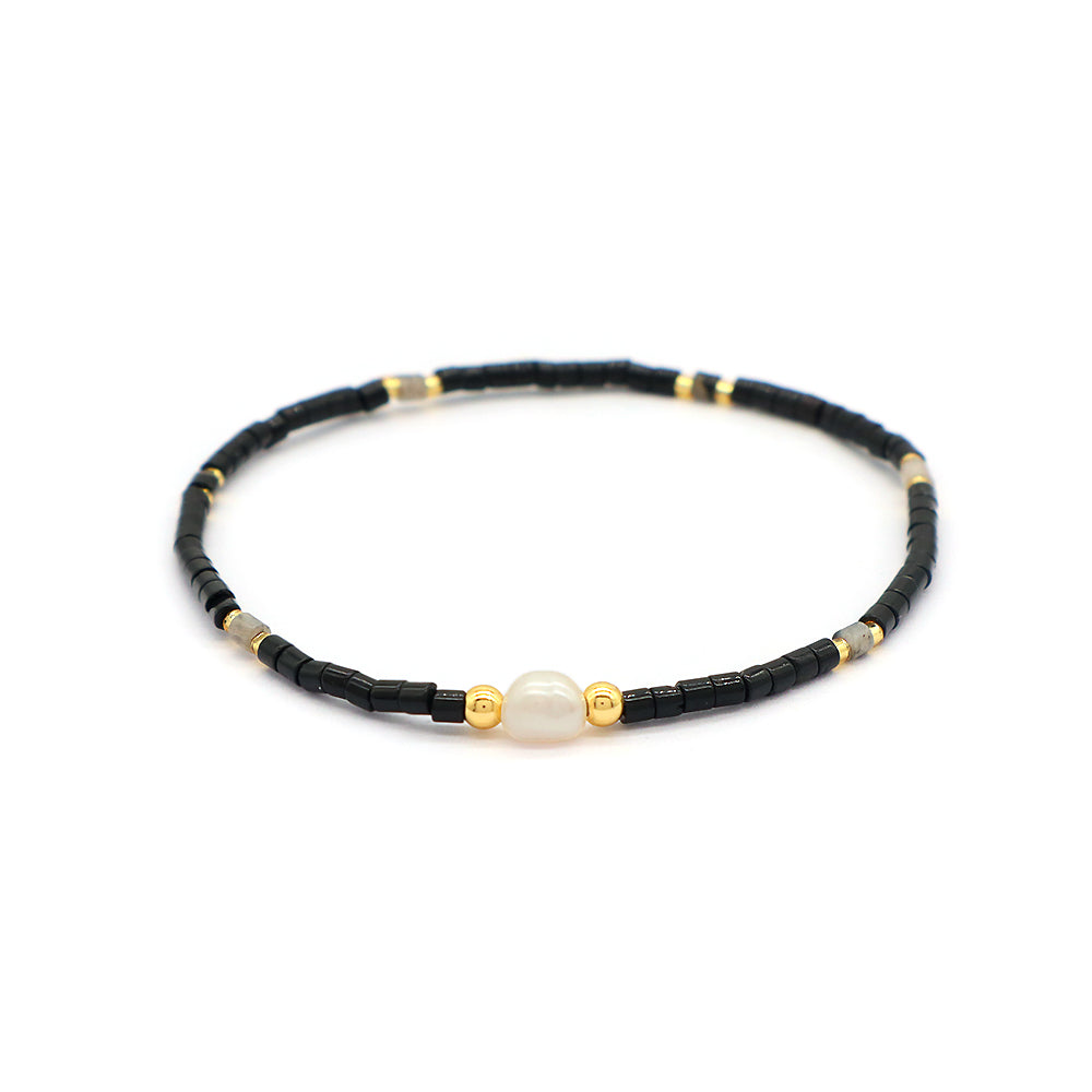 Miyuki Natural Stone Beads Elastic Adjustable Bracelet