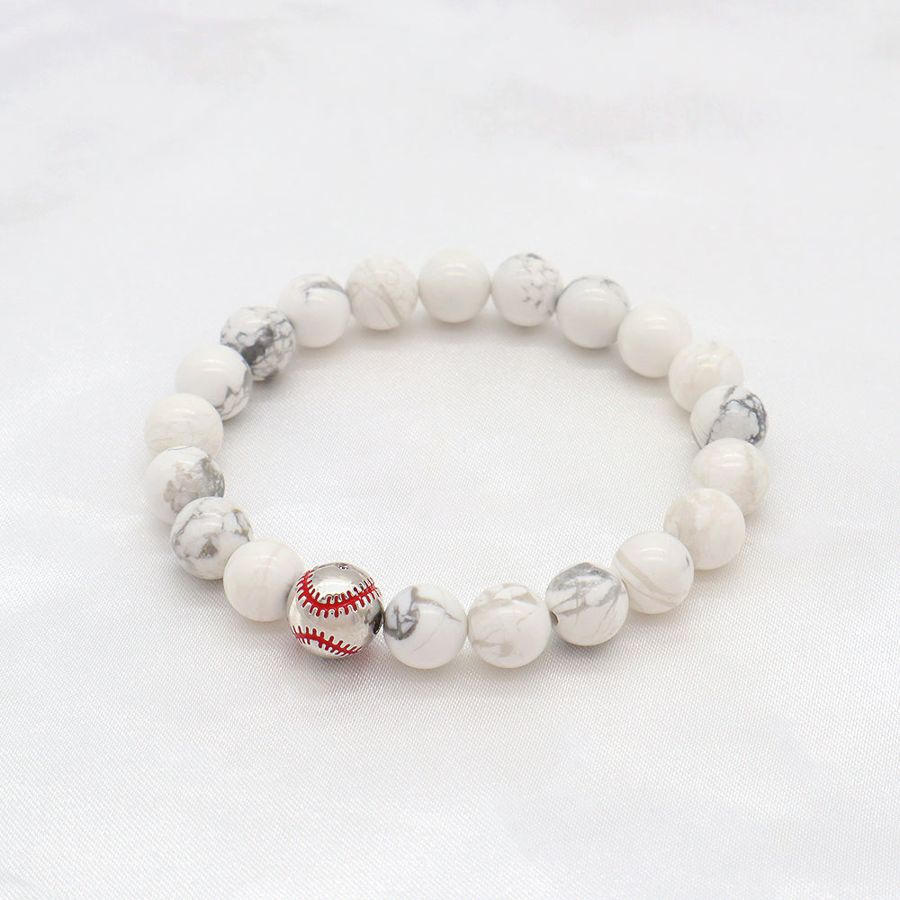 8mm Natural Stone Beads Handmade Adjustable Elastic Bracelet