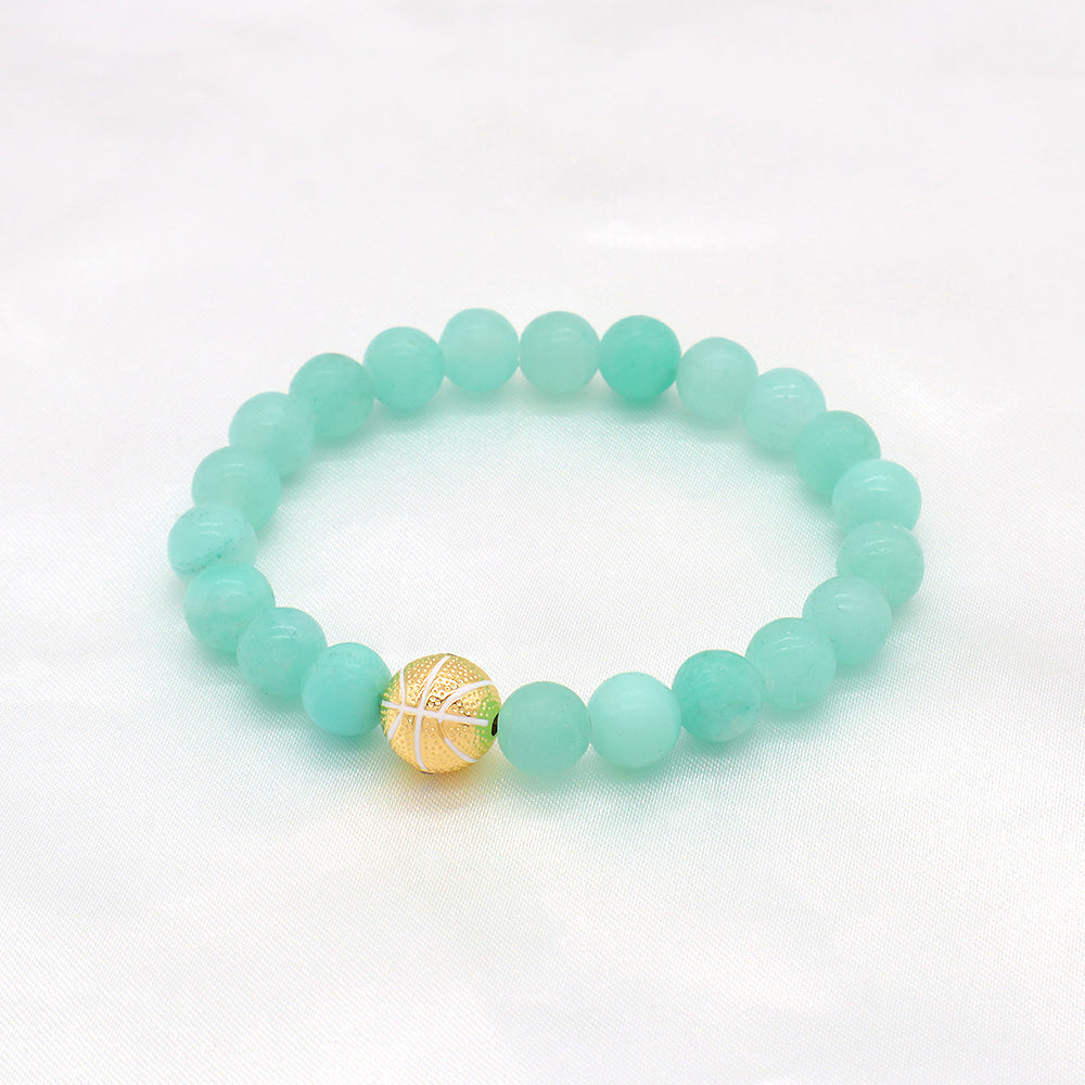 8mm Natural Stone Beads Handmade Adjustable Elastic Bracelet