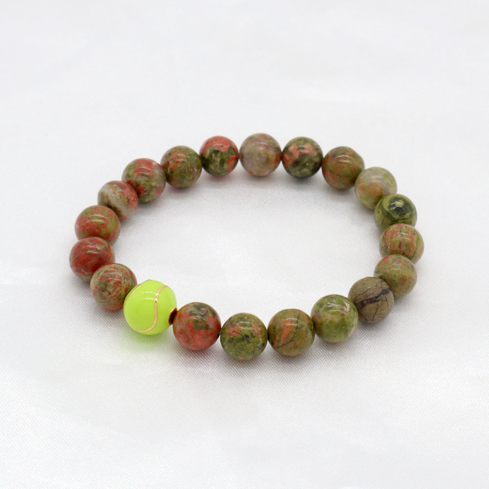 8mm Natural Stone Beads Handmade Adjustable Elastic Bracelet