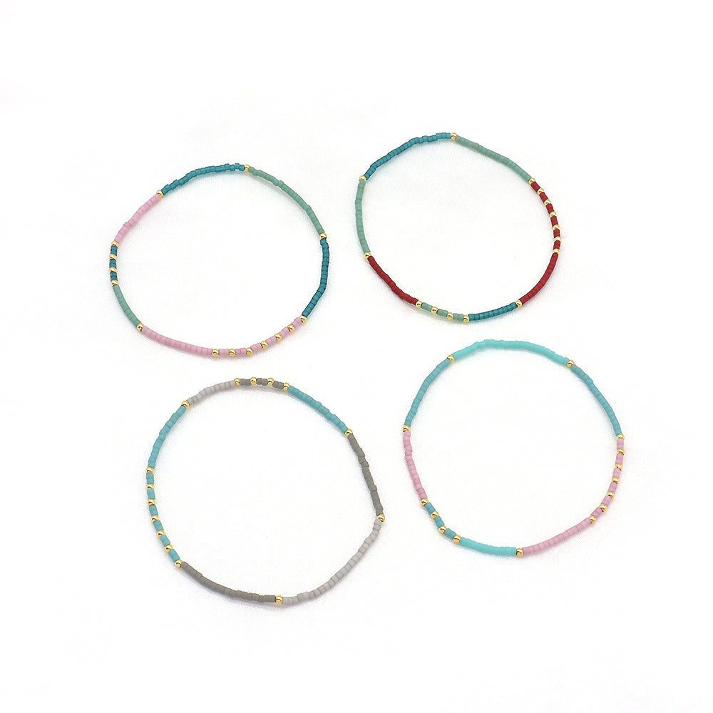 Custom Handmade Trendy Fine Bangles Jewelry for Women Gold Plated Charm Miyuki Bracelet