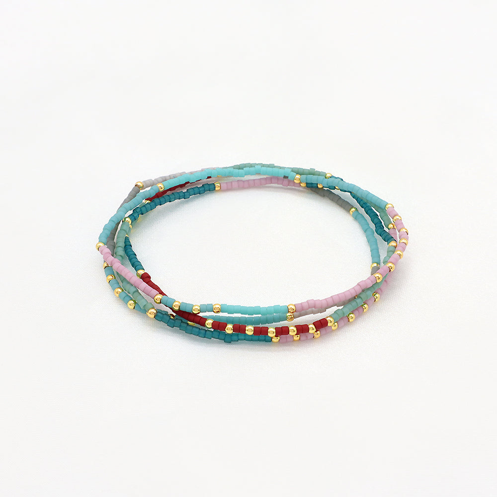 Custom Handmade Trendy Fine Bangles Jewelry for Women Gold Plated Charm Miyuki Bracelet