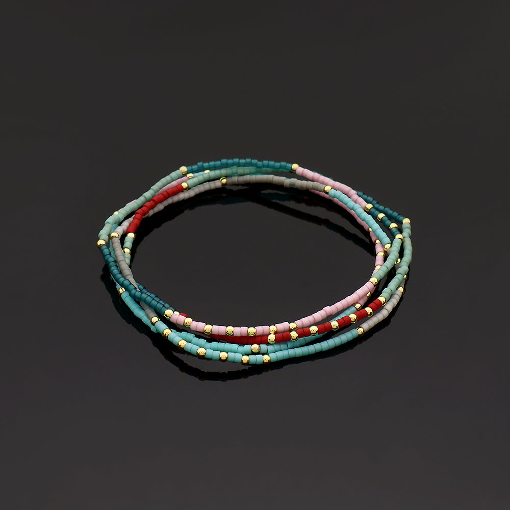 Custom Handmade Trendy Fine Bangles Jewelry for Women Gold Plated Charm Miyuki Bracelet