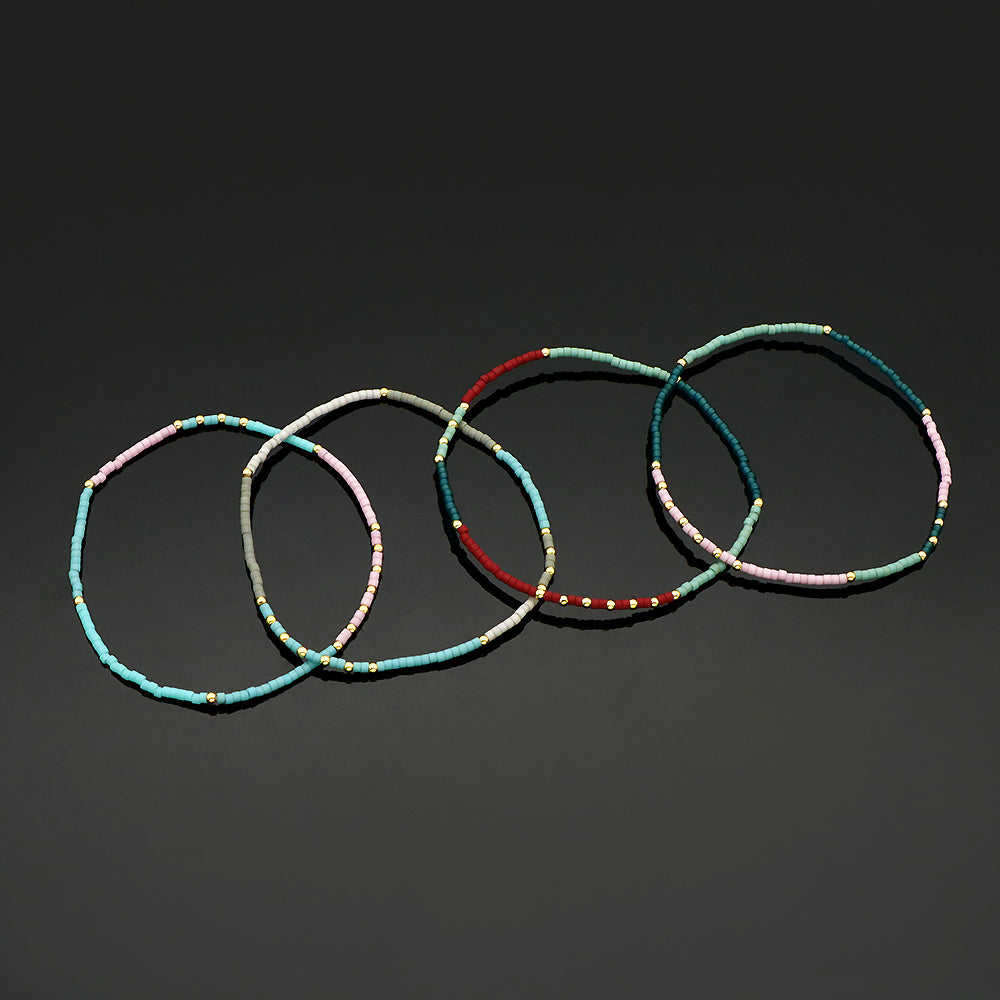 Custom Handmade Trendy Fine Bangles Jewelry for Women Gold Plated Charm Miyuki Bracelet
