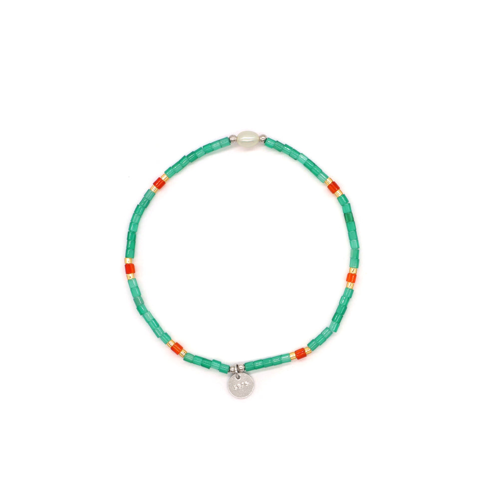Custom Handmade Fashion Natural Stone 925silver tag Miyuki Beads Fresh Water Pearl Charm Bracelet