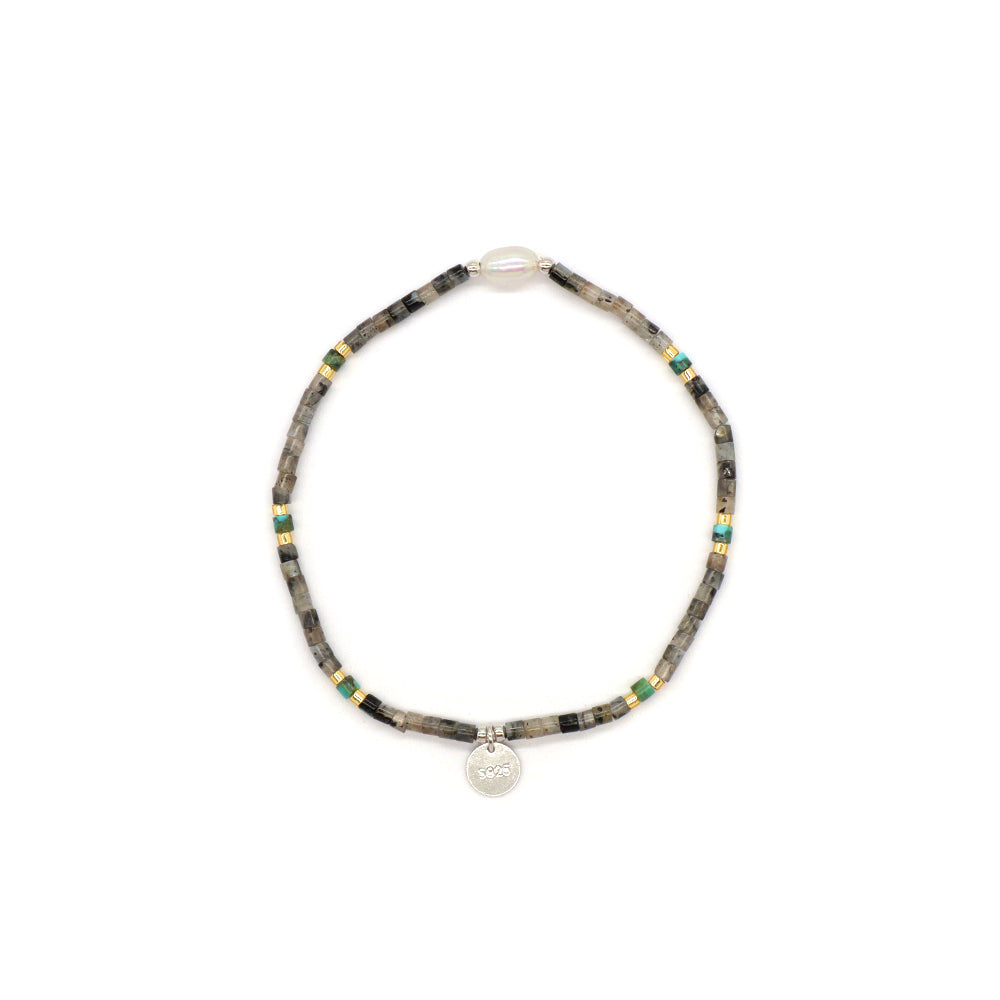 Custom Handmade Fashion Natural Stone 925silver tag Miyuki Beads Fresh Water Pearl Charm Bracelet