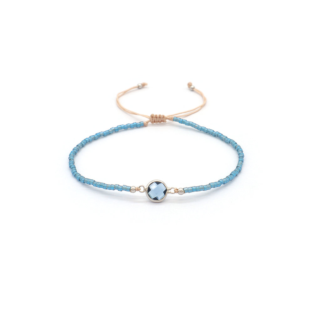 Handmade Customizable Miyuki Bracelet With 925 Sterling Silver Charms Rhodium Plated Bracelet