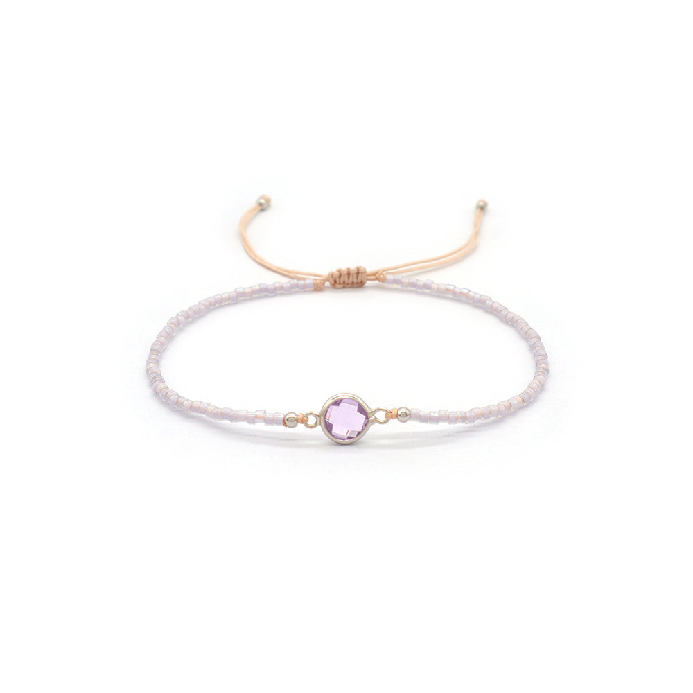 Handmade Customizable Miyuki Bracelet With 925 Sterling Silver Charms Rhodium Plated Bracelet