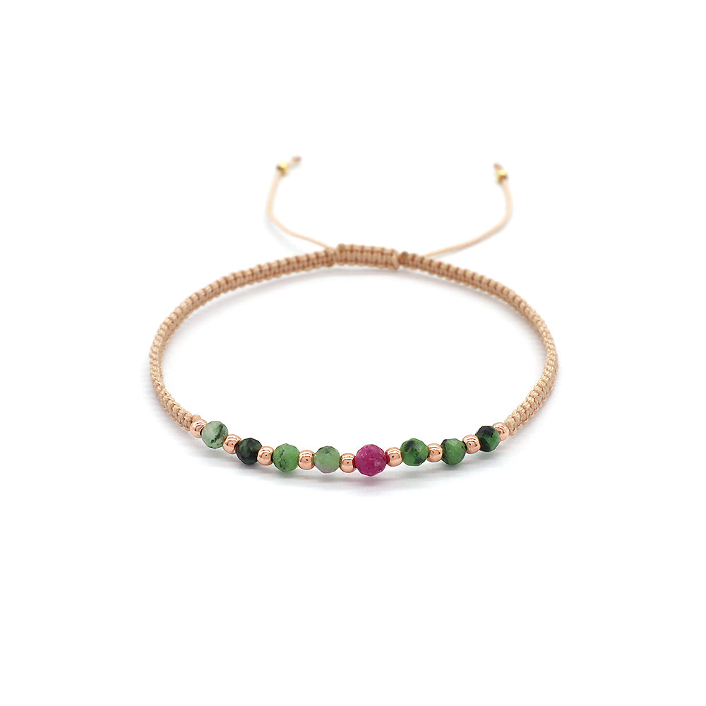 Handmade Customizable 925 Sterling Silver Cotton Thread Rhodium Plated Bracelet