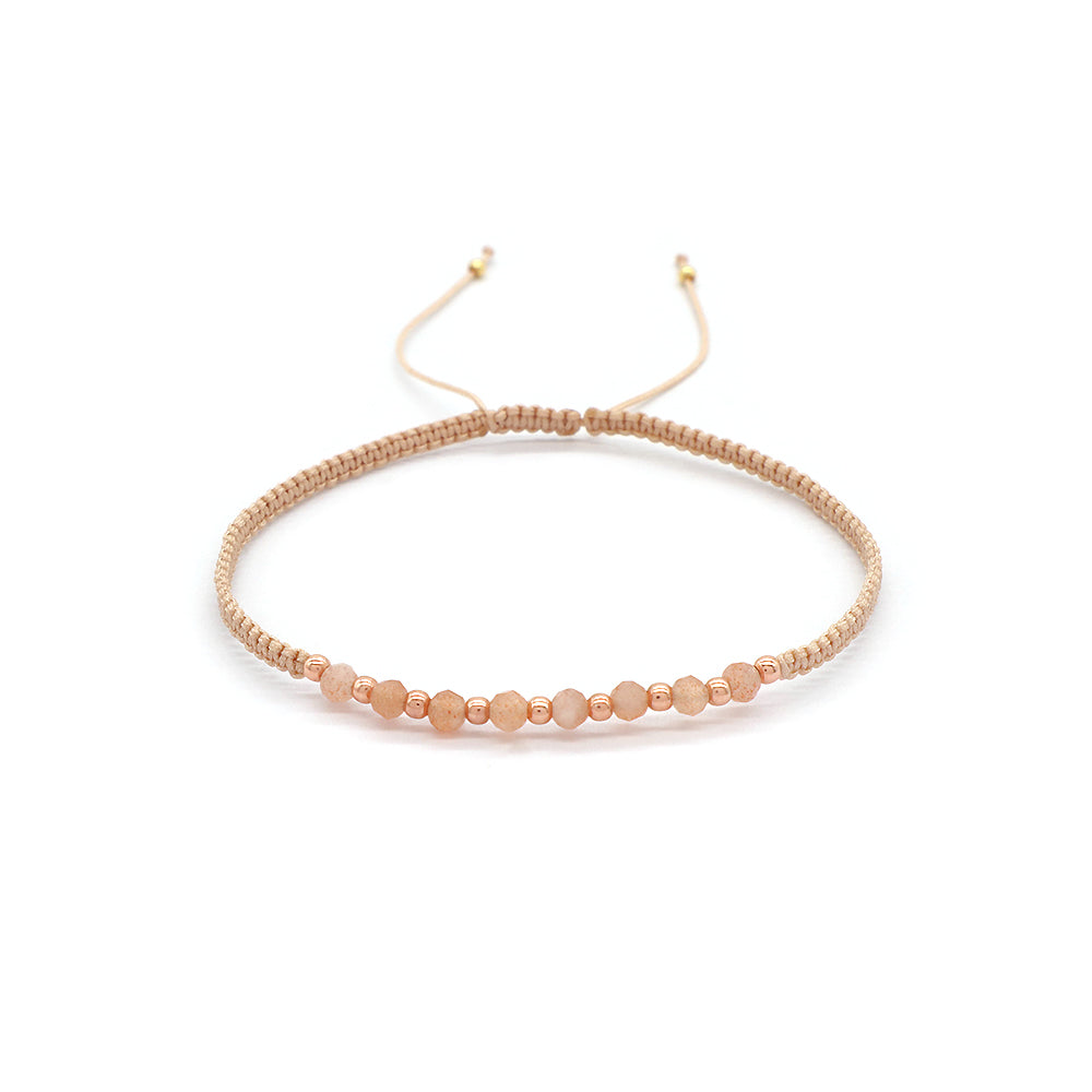 Handmade Customizable 925 Sterling Silver Cotton Thread Rhodium Plated Bracelet
