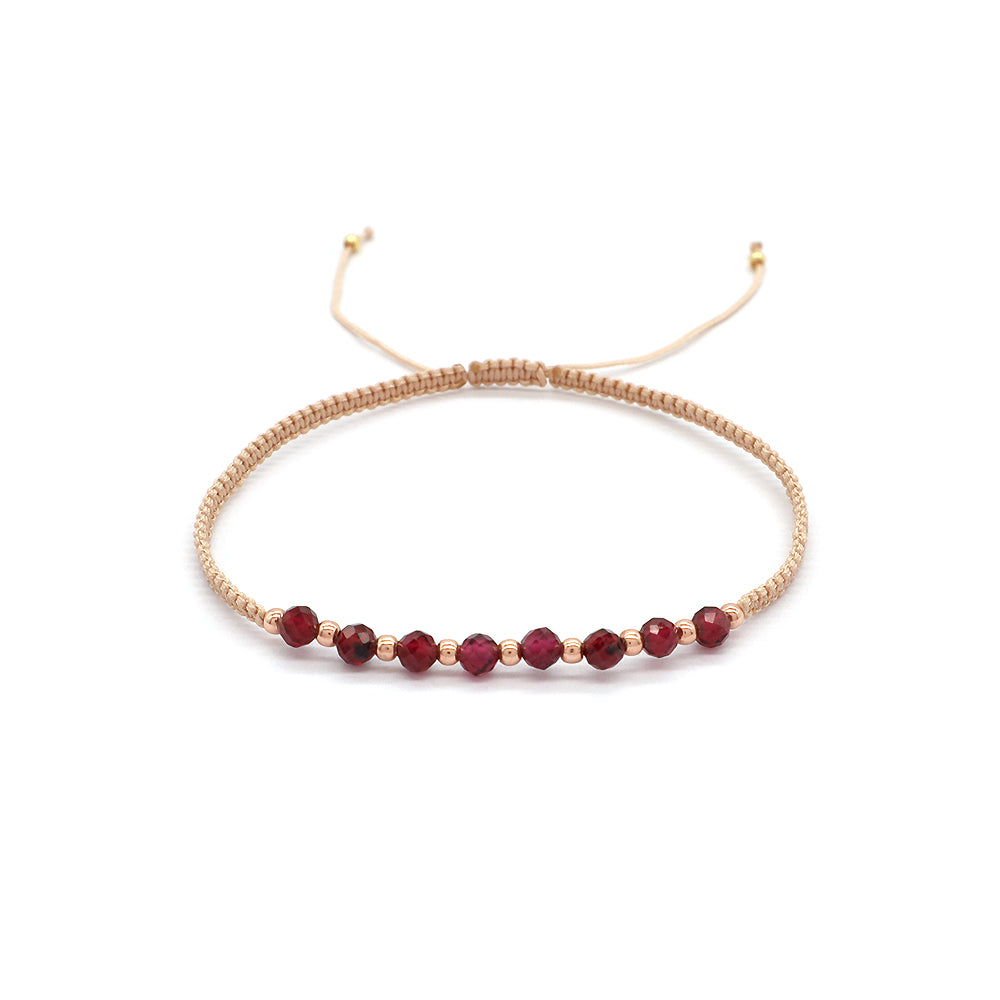 Handmade Customizable 925 Sterling Silver Cotton Thread Rhodium Plated Bracelet